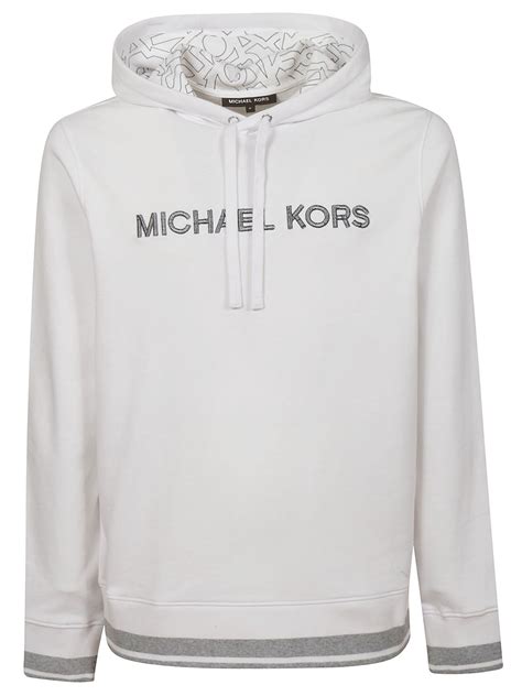 michael kors mens hoodie white|Michael Kors fleece hoodie.